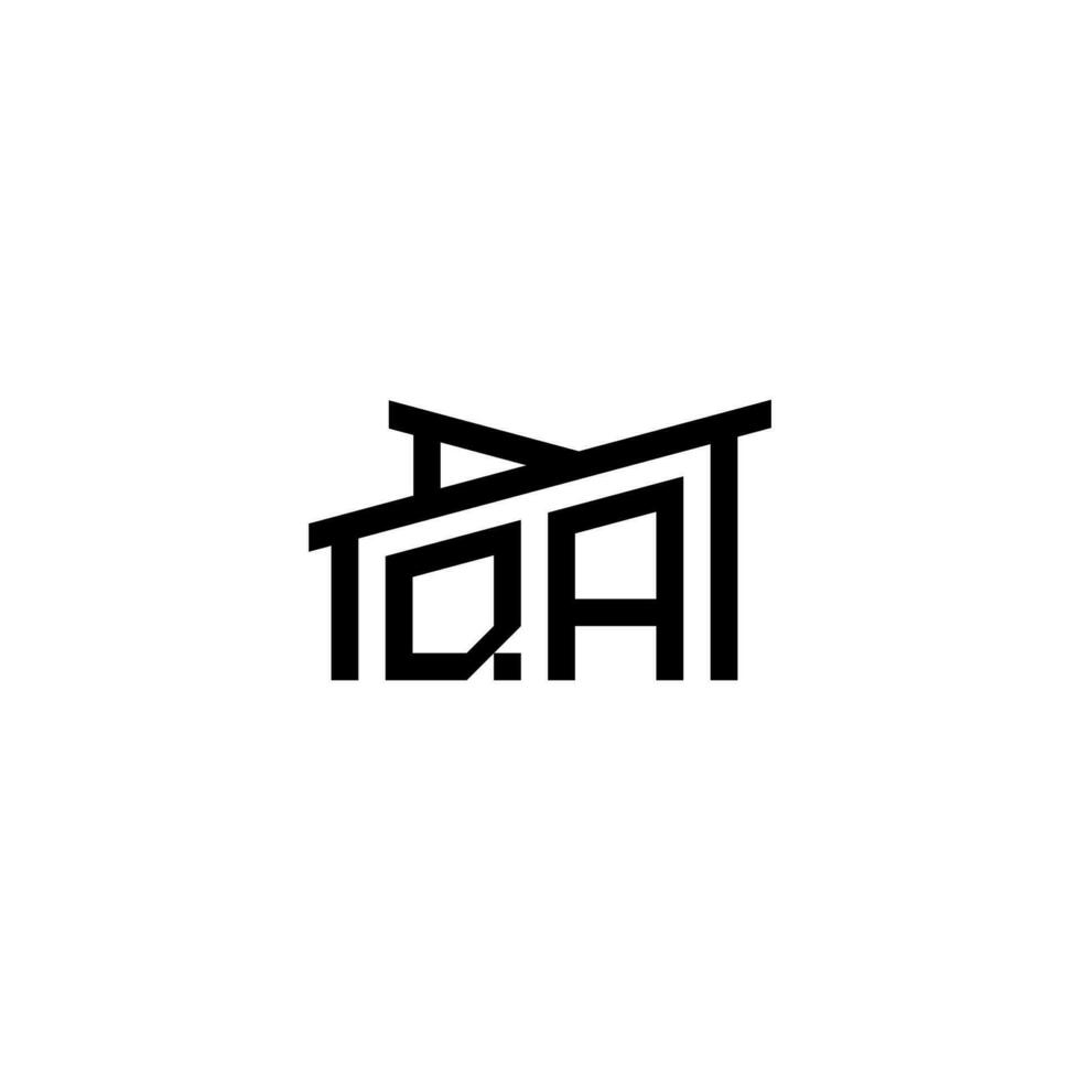 QA Initial Letter in Real Estate Logo concept vector
