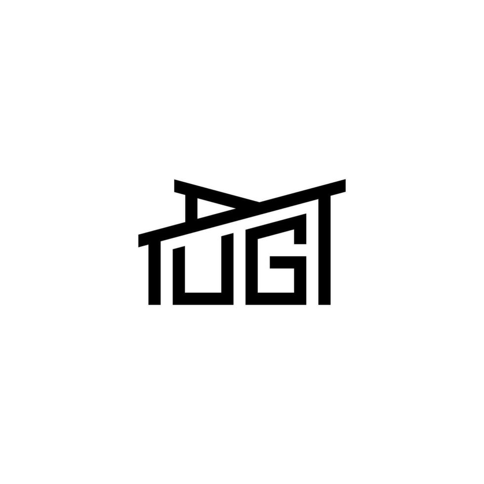 UG Initial Letter in Real Estate Logo concept vector