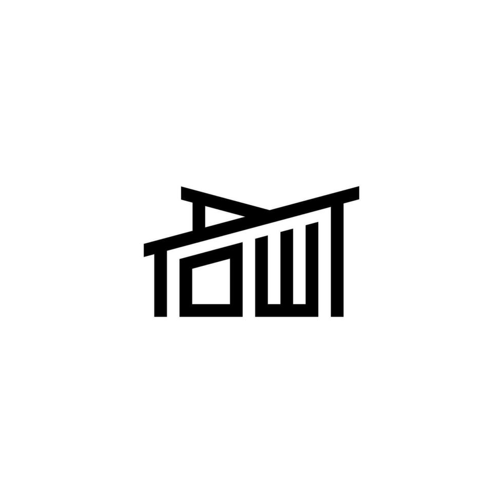 OW Initial Letter in Real Estate Logo concept vector