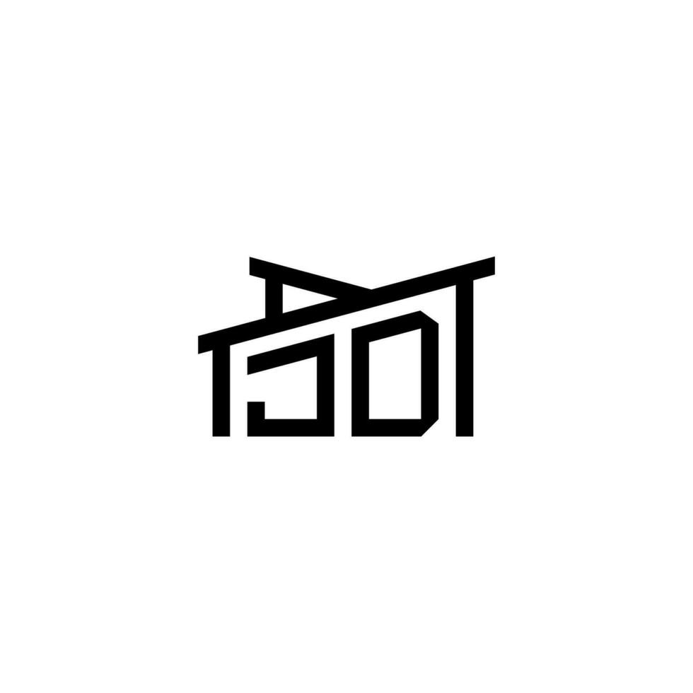 JD Initial Letter in Real Estate Logo concept vector