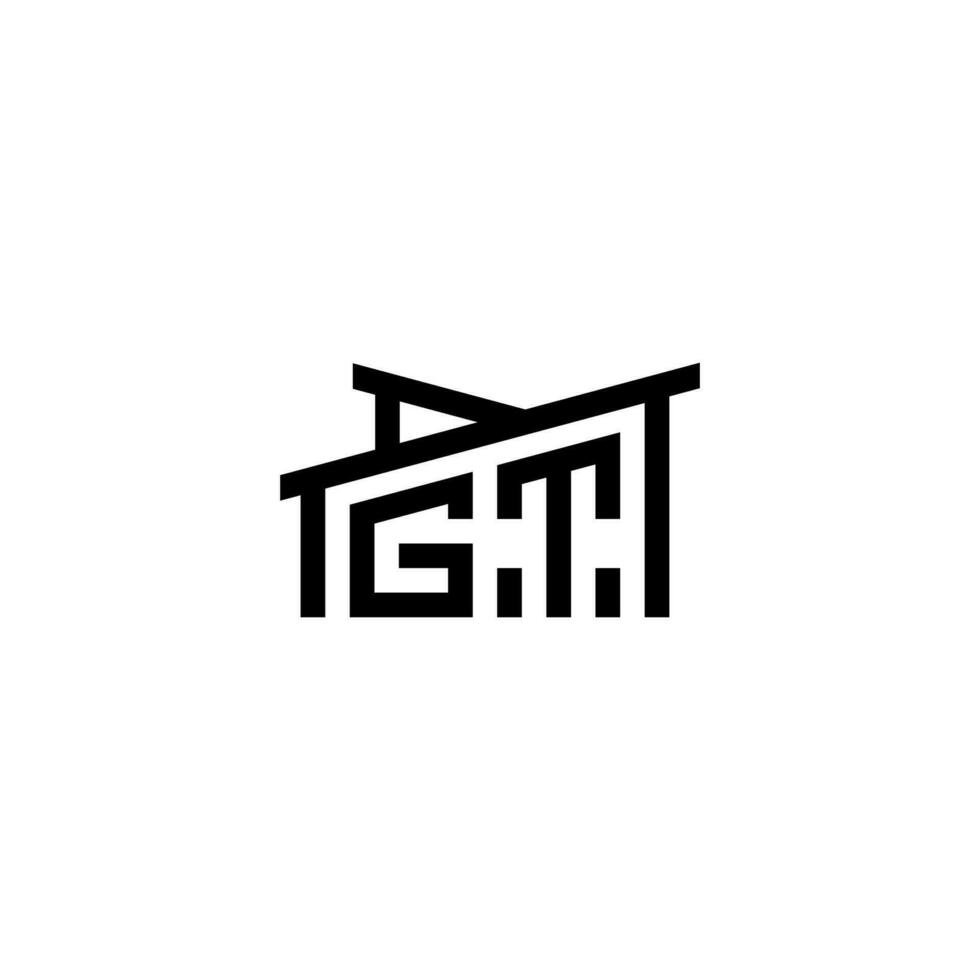 GT Initial Letter in Real Estate Logo concept vector