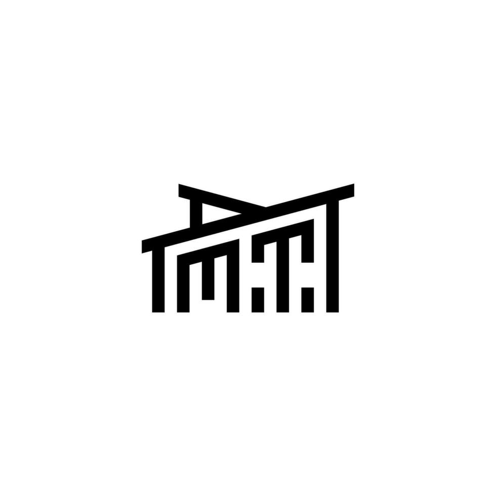 MT Initial Letter in Real Estate Logo concept vector