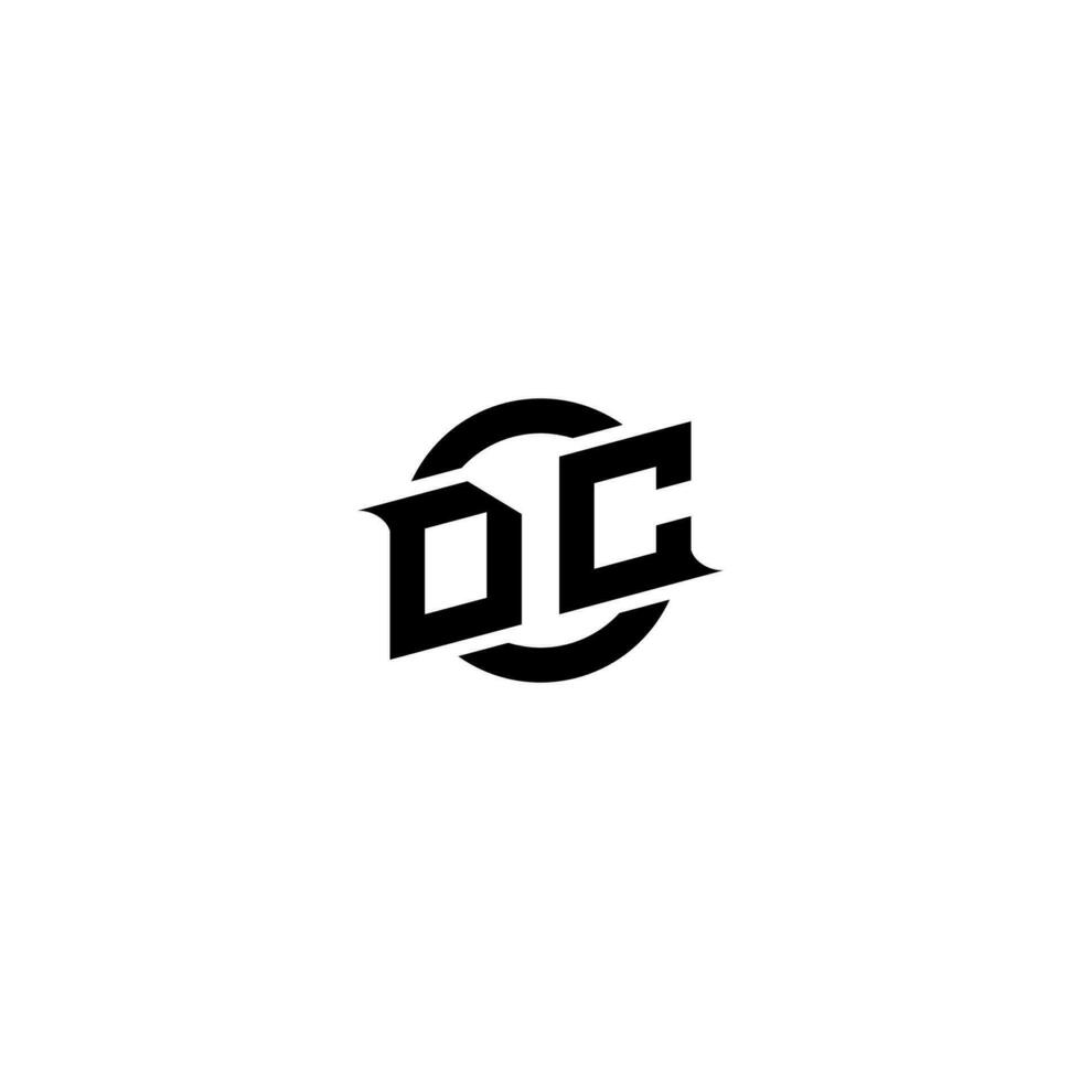 DC Premium esport logo design Initials vector