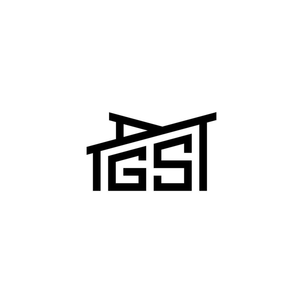 GS Initial Letter in Real Estate Logo concept vector