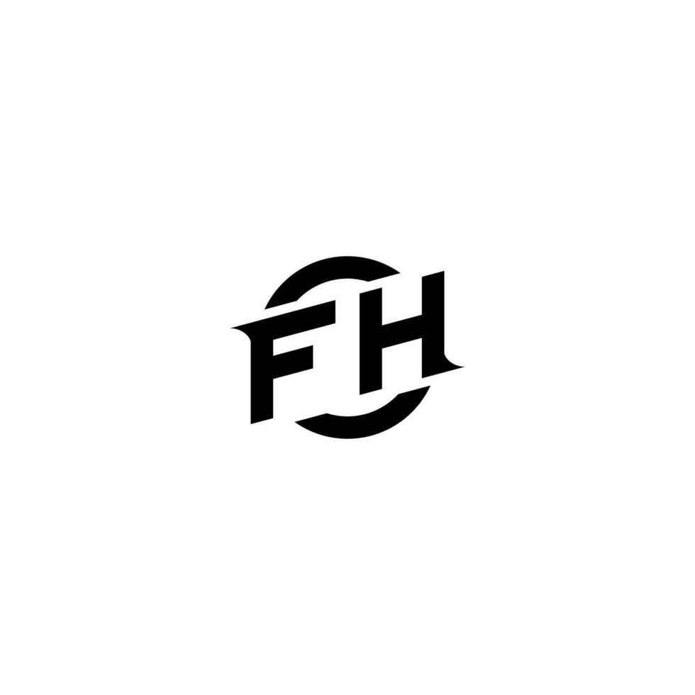 fh prima deporte logo diseño iniciales vector