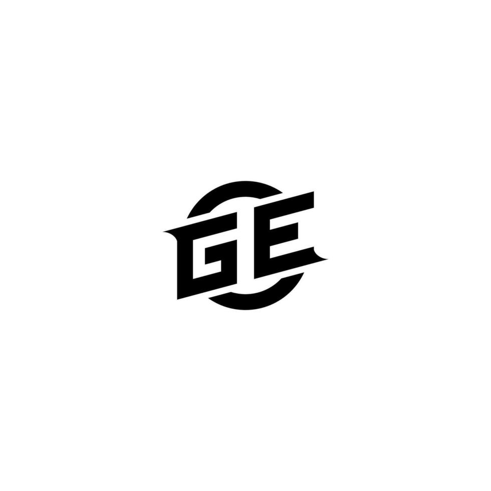 GE Premium esport logo design Initials vector