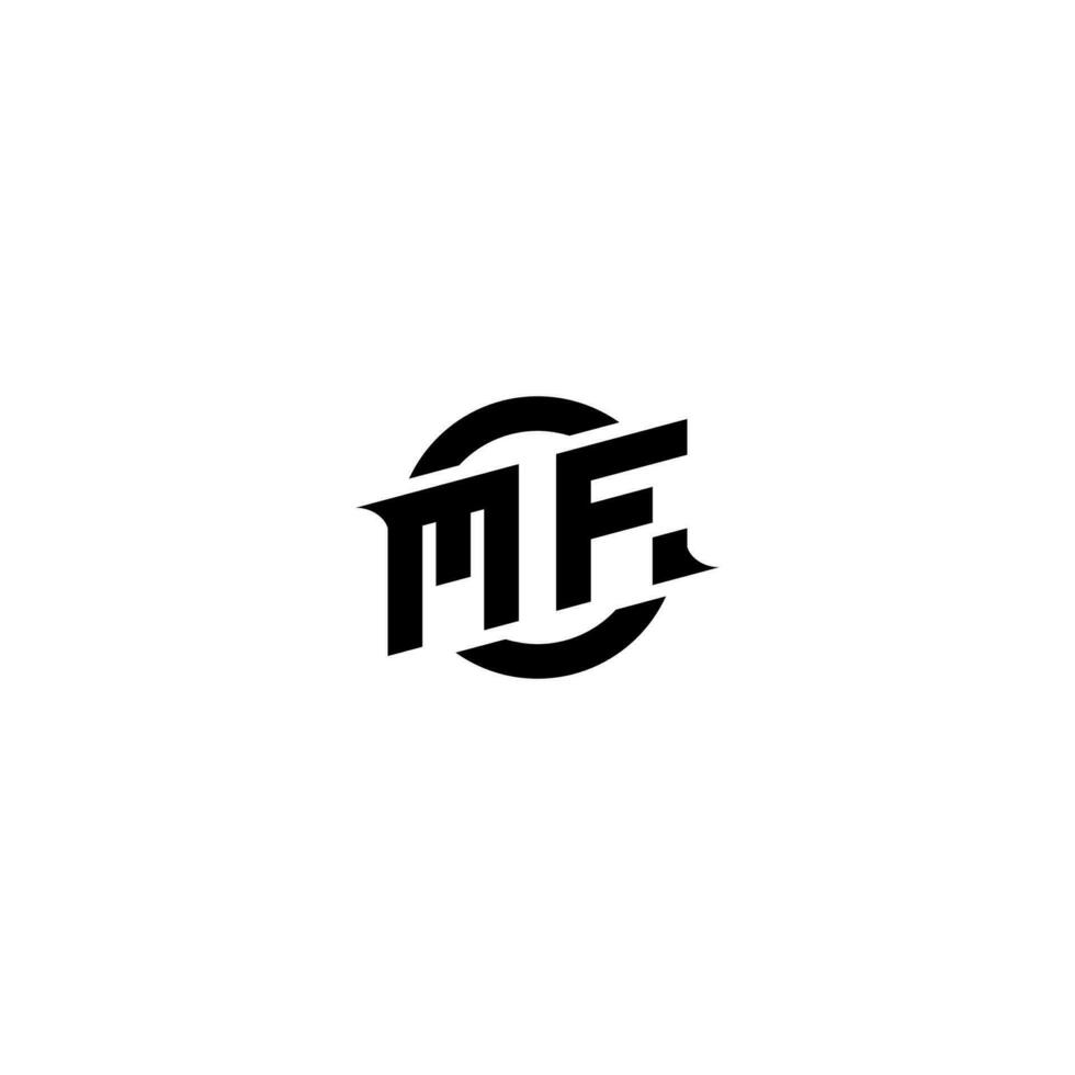 MF Premium esport logo design Initials vector