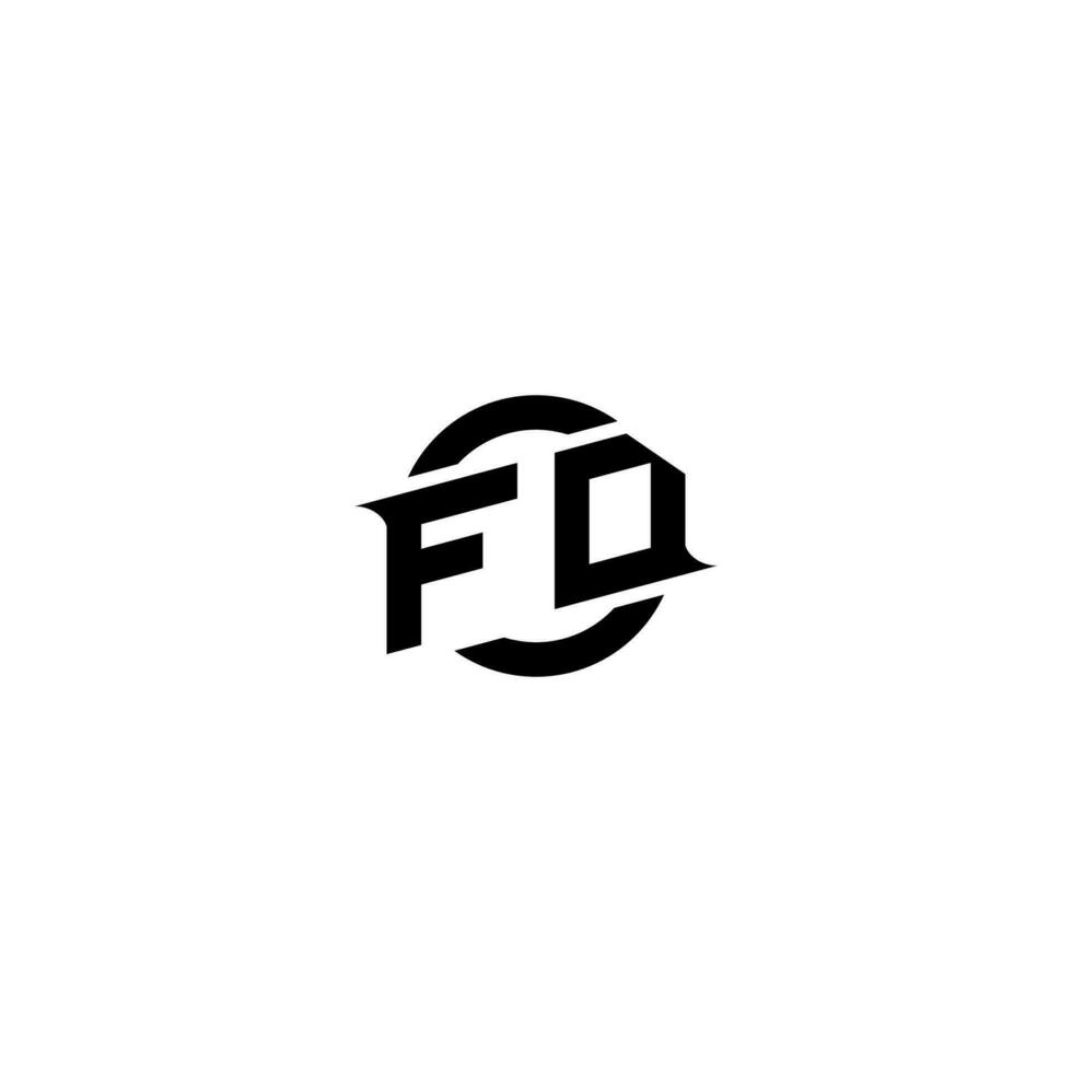 FD Premium esport logo design Initials vector