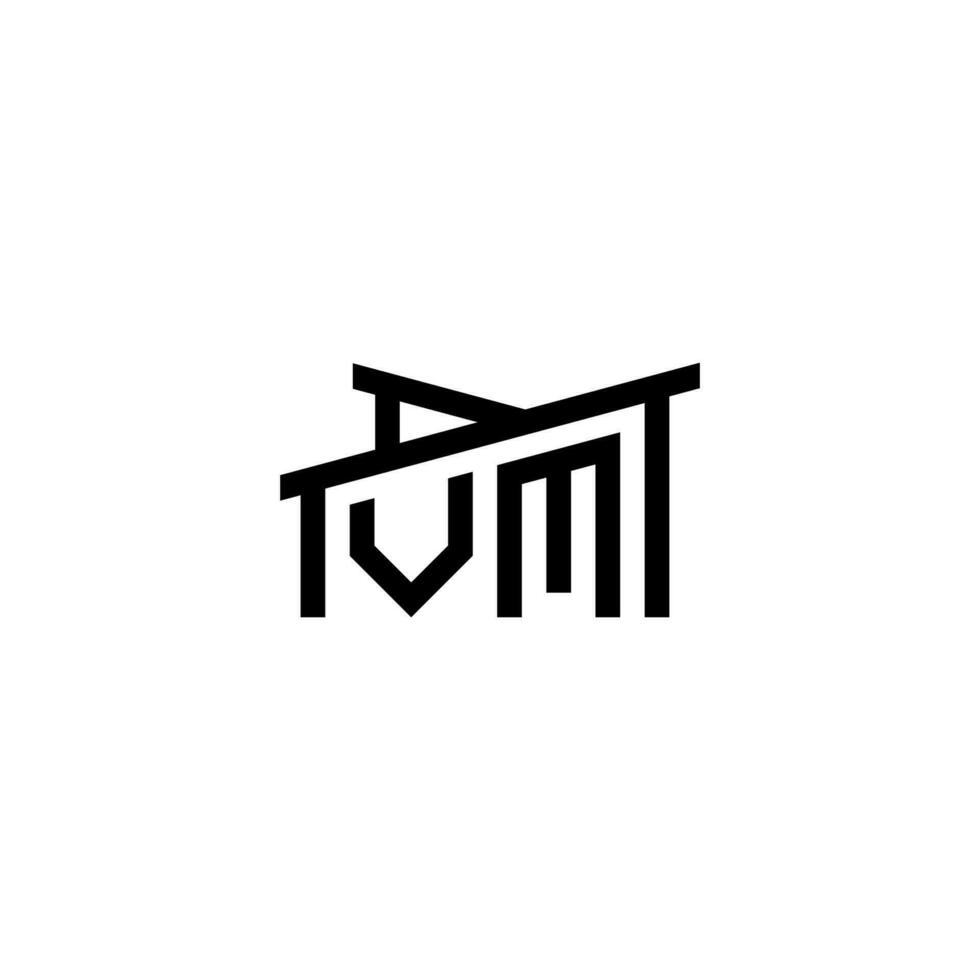 VM Initial Letter in Real Estate Logo concept vector