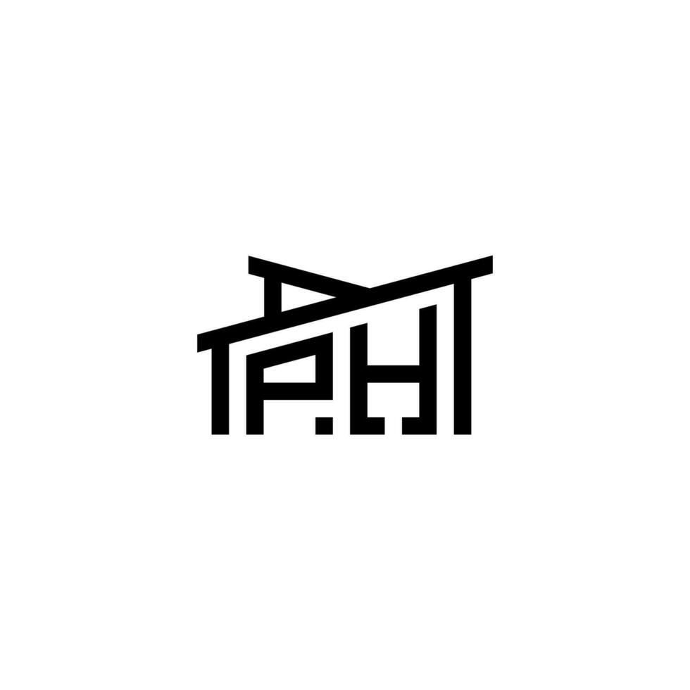 PH Initial Letter in Real Estate Logo concept vector