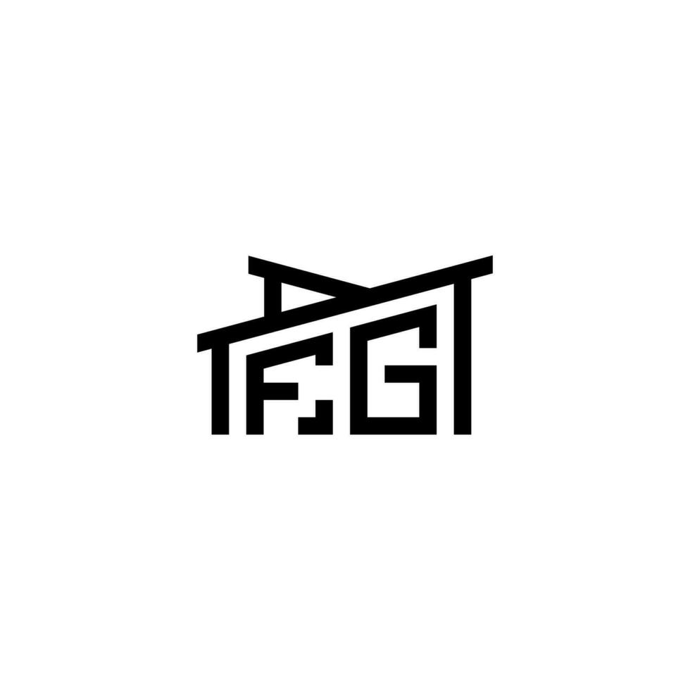 FG Initial Letter in Real Estate Logo concept vector
