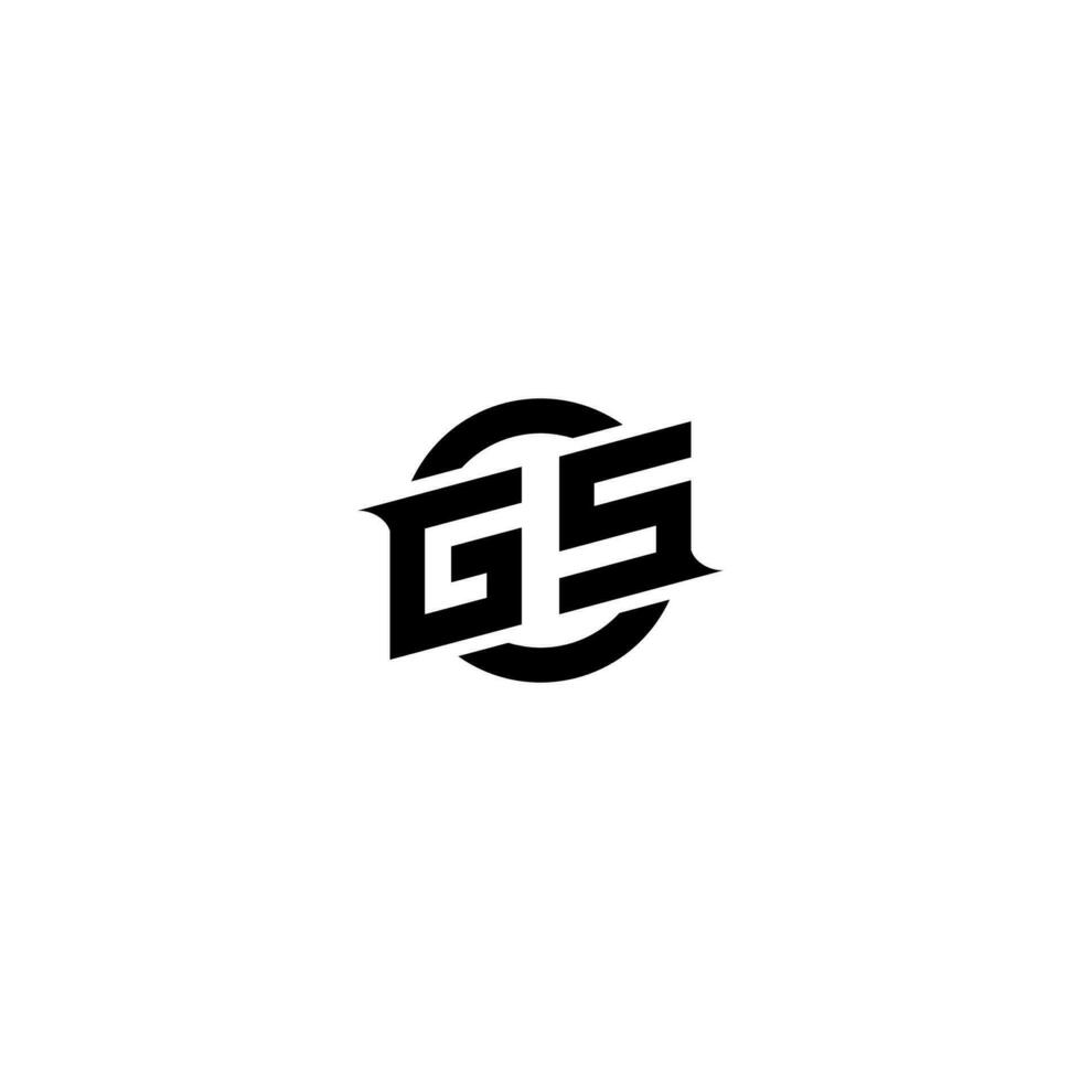 GS Premium esport logo design Initials vector