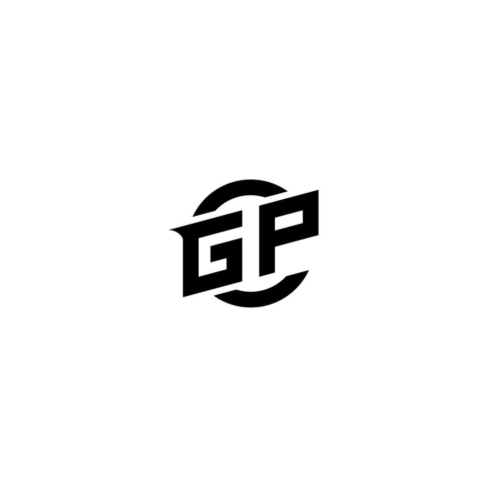 GP Premium esport logo design Initials vector