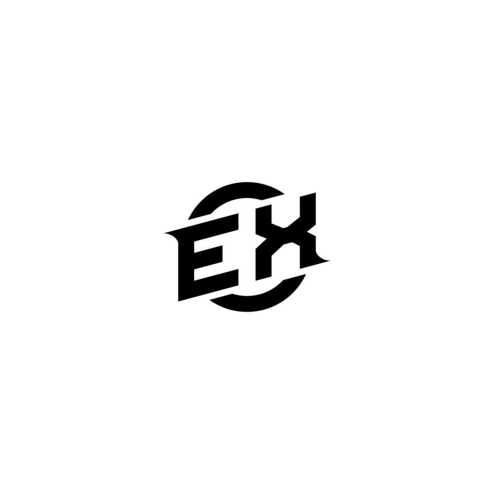 EX Premium esport logo design Initials vector