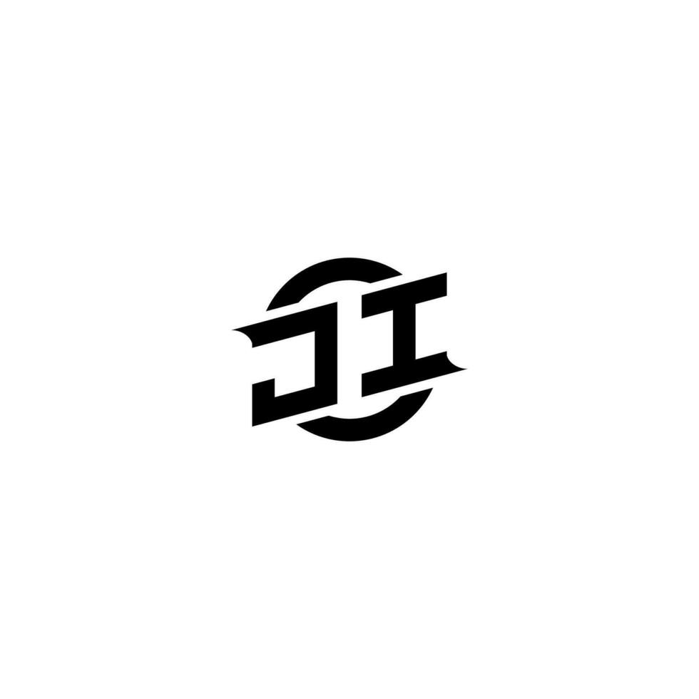 JI Premium esport logo design Initials vector
