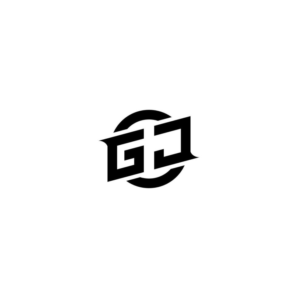 GJ Premium esport logo design Initials vector