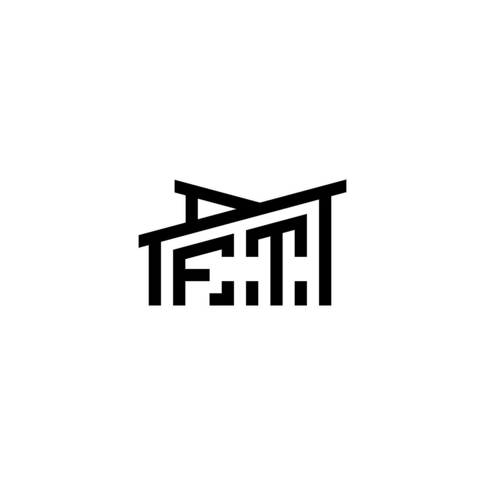 FT Initial Letter in Real Estate Logo concept vector