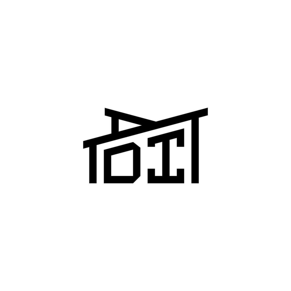 DI Initial Letter in Real Estate Logo concept vector