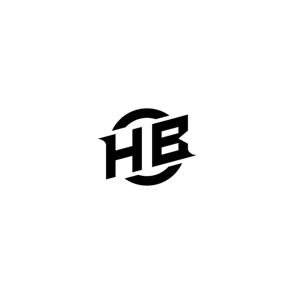 HB Premium esport logo design Initials vector