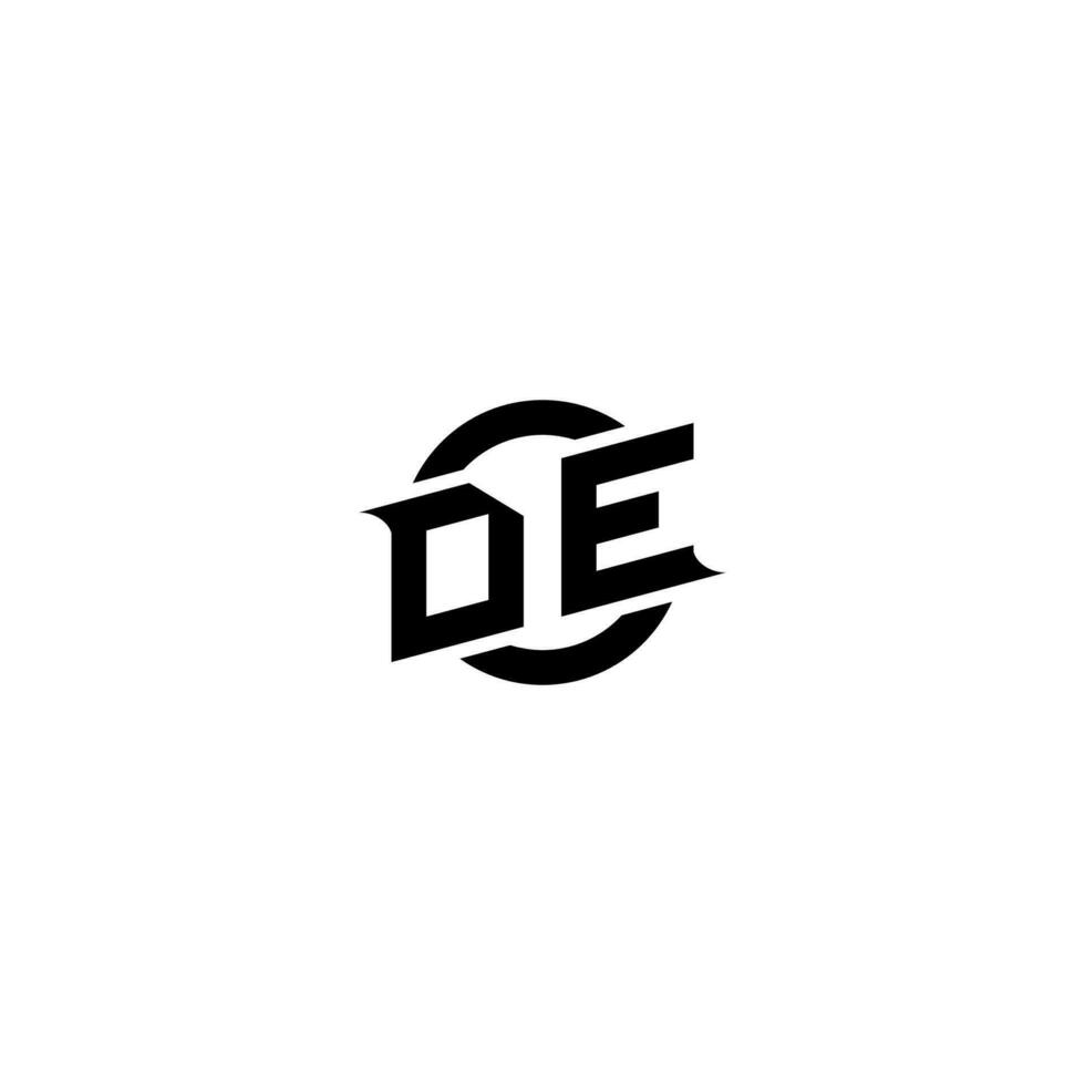 DE Premium esport logo design Initials vector