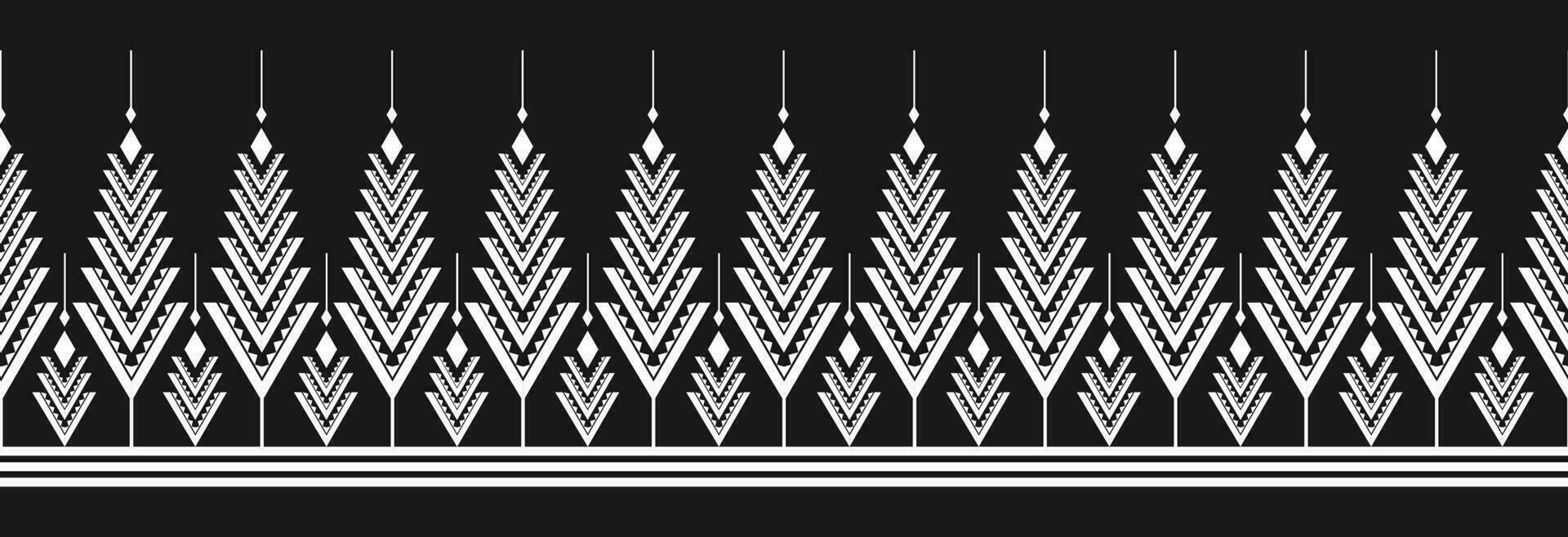 frontera étnico tribal modelo Arte. gente bordado, y mexicano estilo. azteca geométrico ornamento impresión. diseño para fondo, ilustración, tela, ropa, textil, imprimir, batik. vector