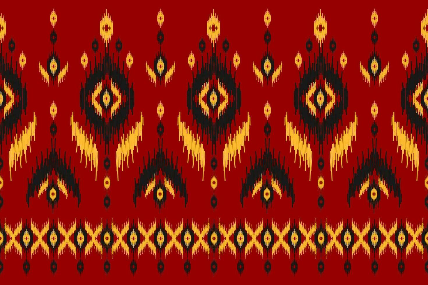 Abstract ethnic tribal pattern art. Ethnic ikat red seamless pattern. American and Mexican style. vector