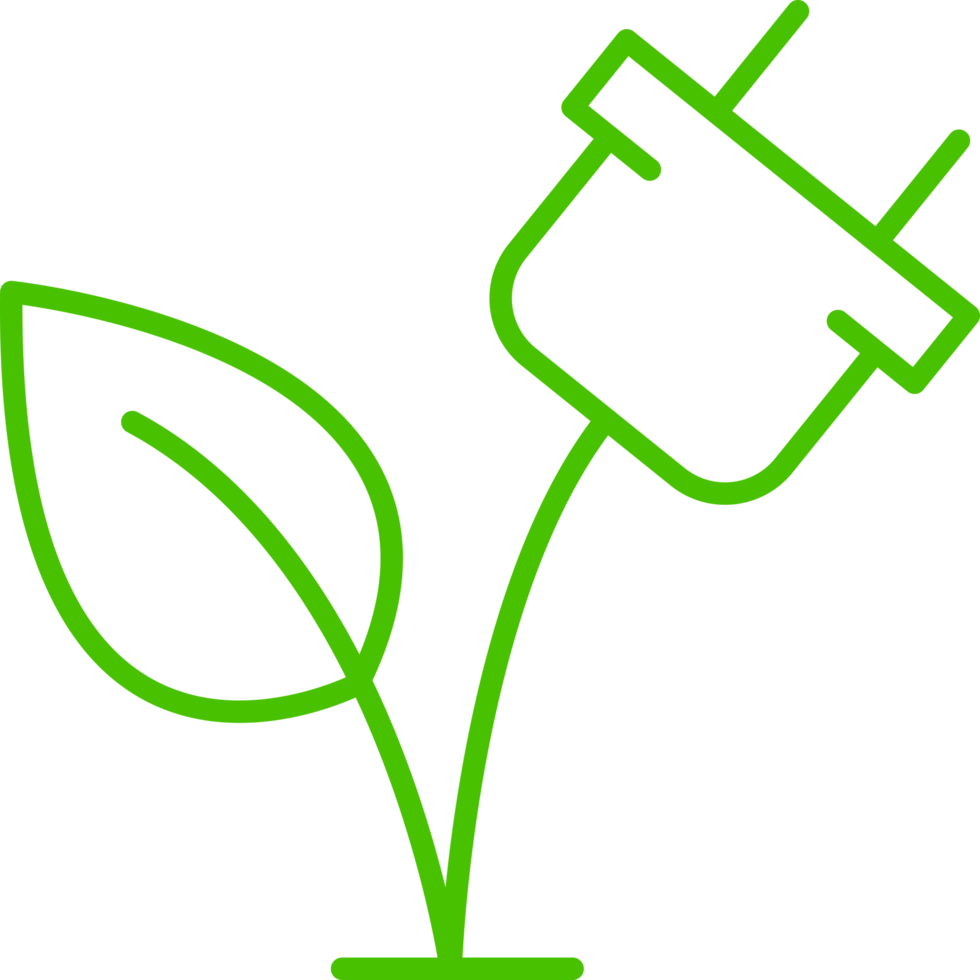 vert énergie ligne icône symbole illustration png