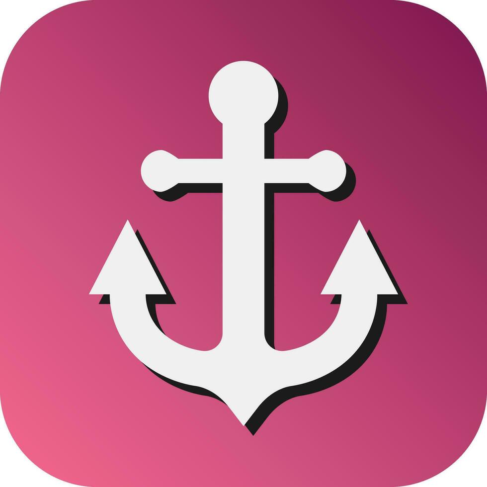 Anchor Vector Glyph Gradient Background Icon For Personal And Commercial Use.