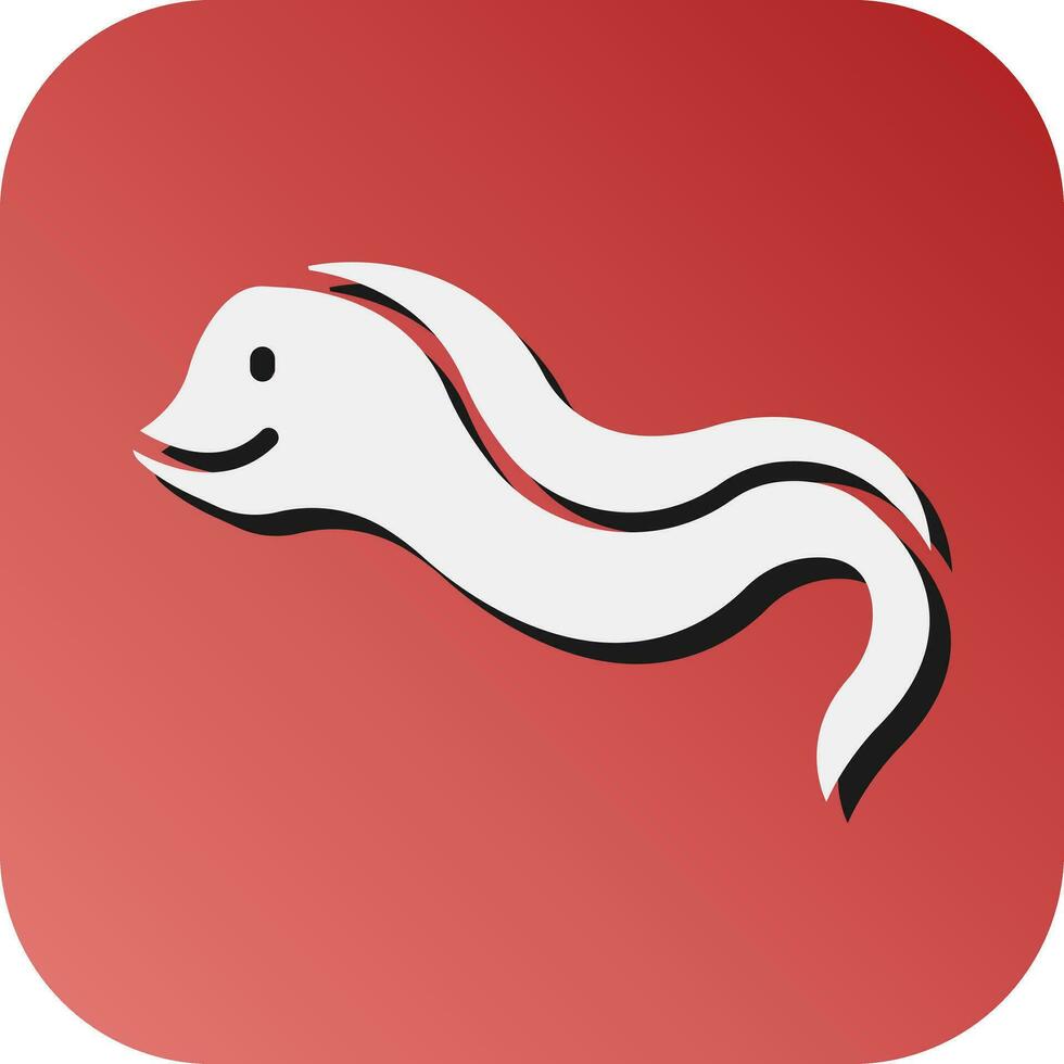 Eel Vector Glyph Gradient Background Icon For Personal And Commercial Use.