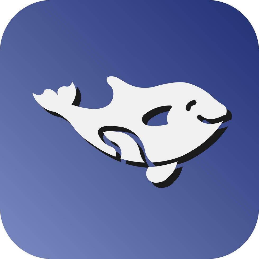 Orca Vector Glyph Gradient Background Icon For Personal And Commercial Use.