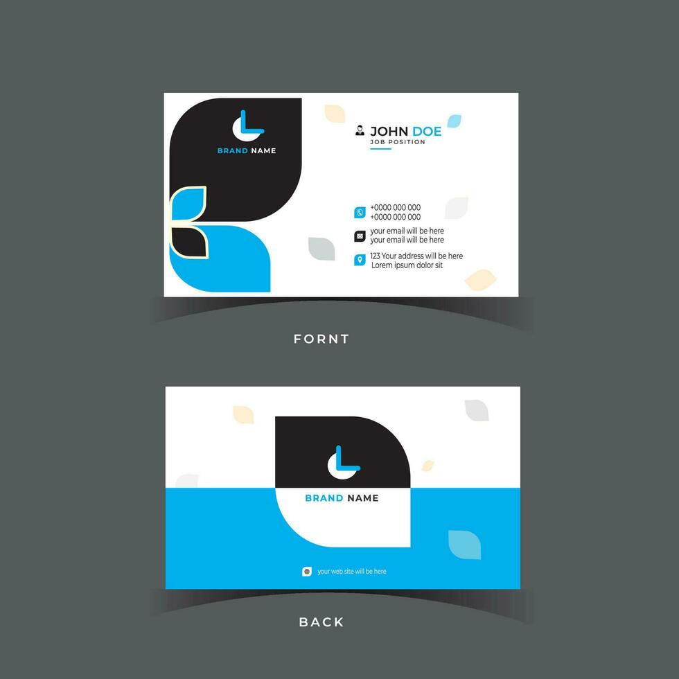 corporate business card template design, creative and clean business card . vector