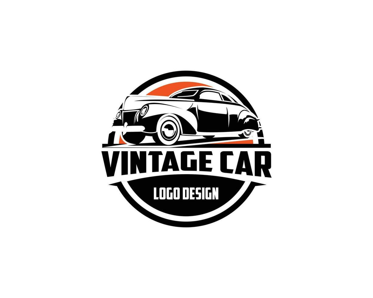 Clásico 1932 vado caupe coche. aislado en blanco antecedentes visto desde el lado. mejor para logo, insignia, emblema, icono, pegatina diseño. disponible en eps 10 vector