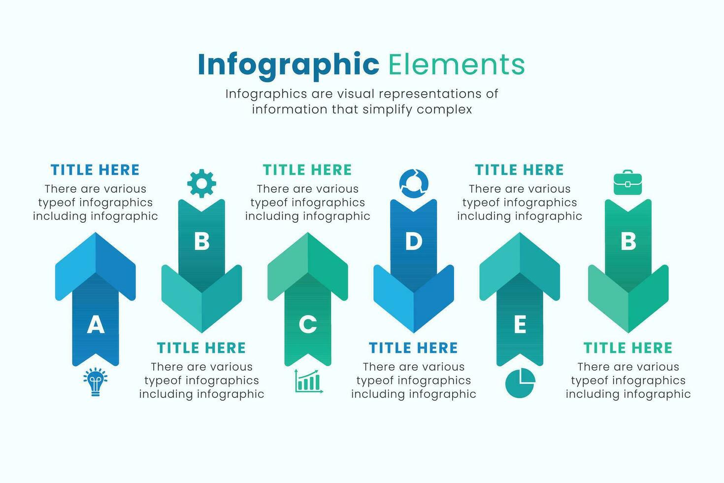 conjunto de vector flecha infografía diseño plantillas para presentaciones