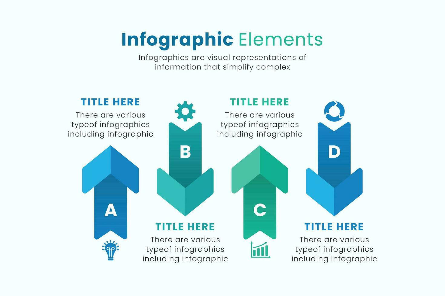 conjunto de vector flecha infografía diseño plantillas para presentaciones