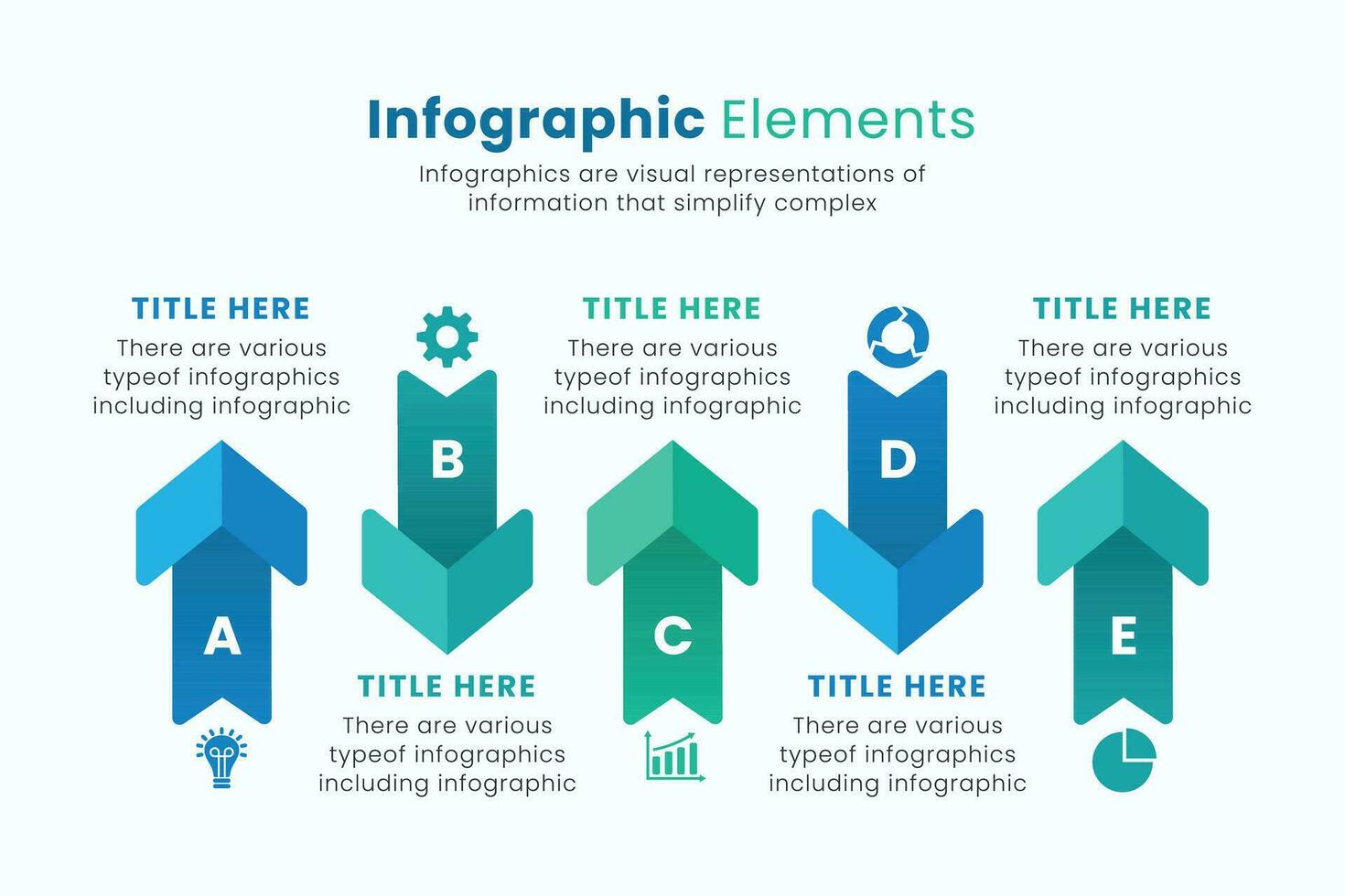 conjunto de vector flecha infografía diseño plantillas para presentaciones