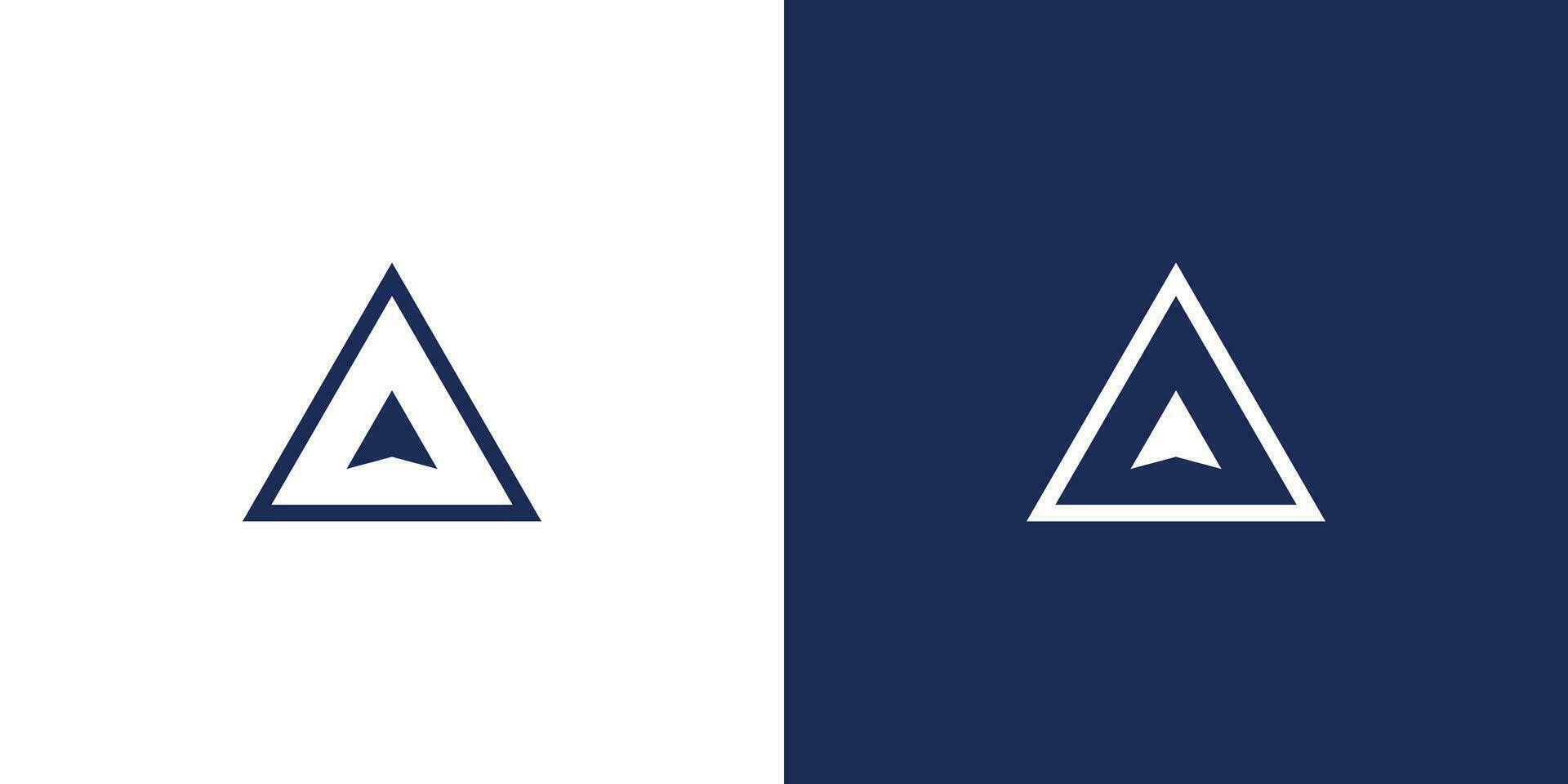 The logo design is a blend of triangle with the direction of the arrow.  Minimalist and modern vector illustration design suitable for business and brands