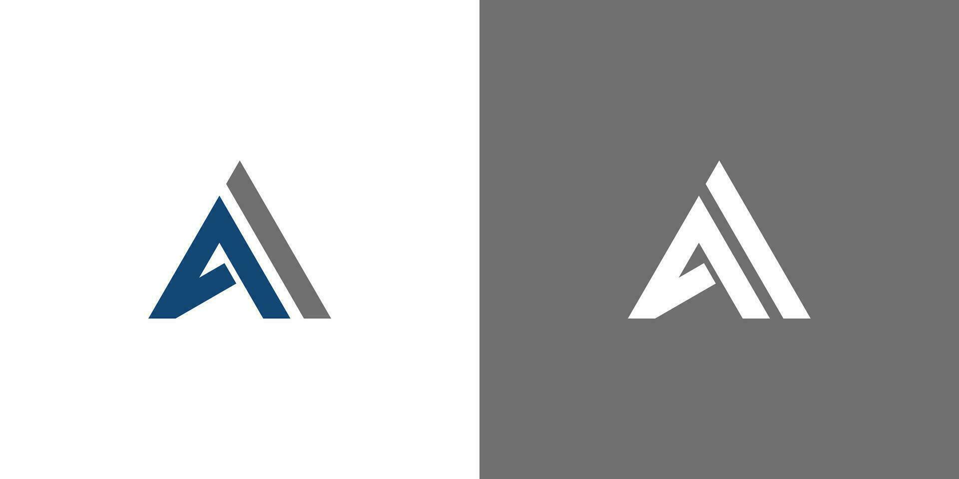 Al or IA modern logo design vector