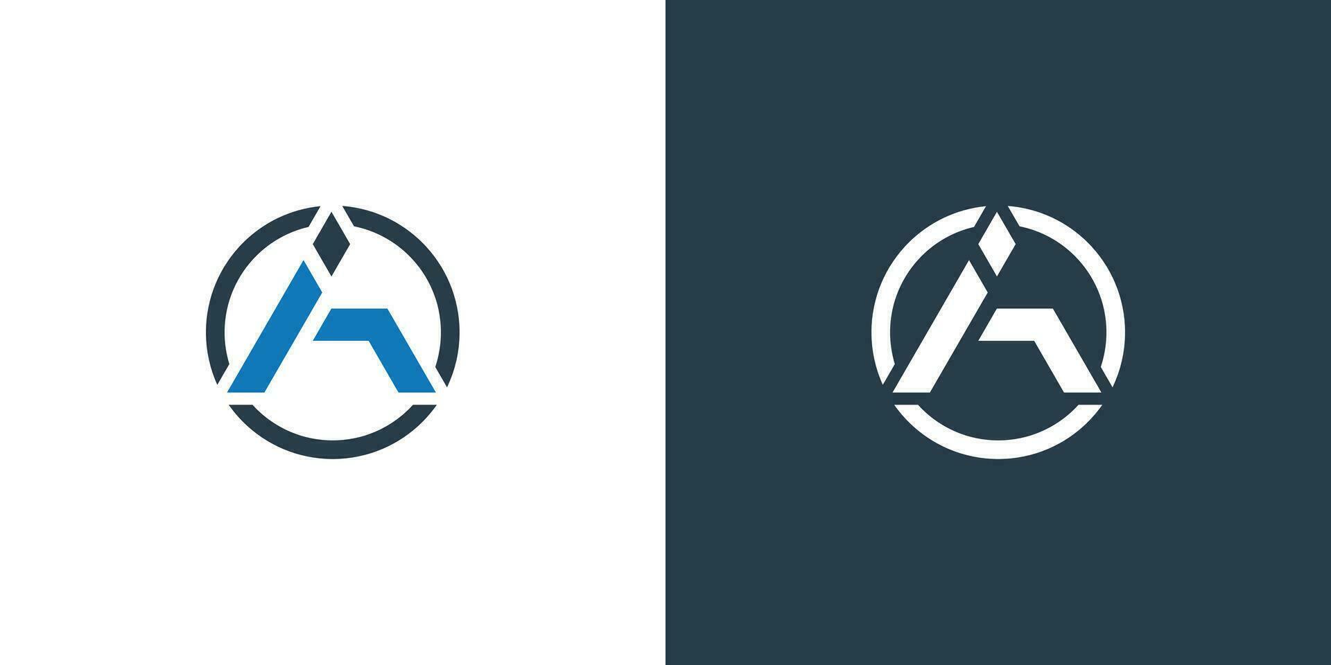 Initial letter ai or ia logo vector design template