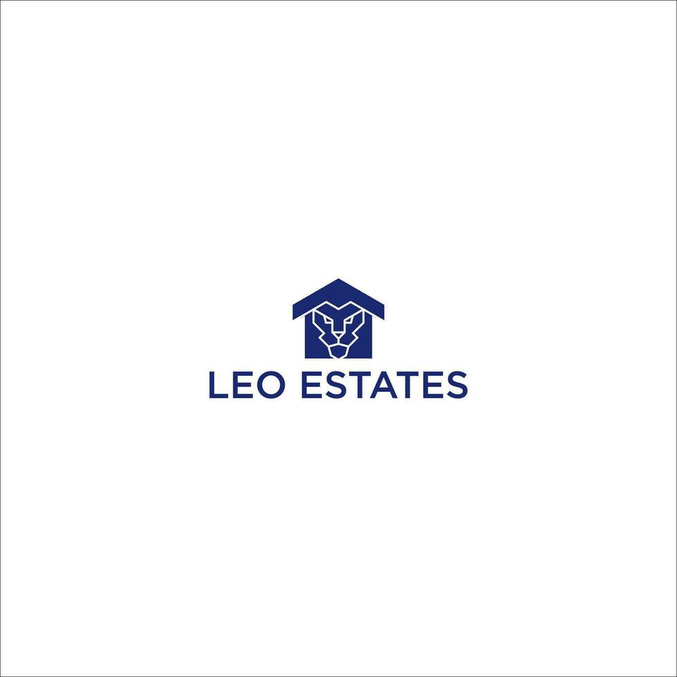 Leo Estates a property management company logo. suitable for company owners who own property vector