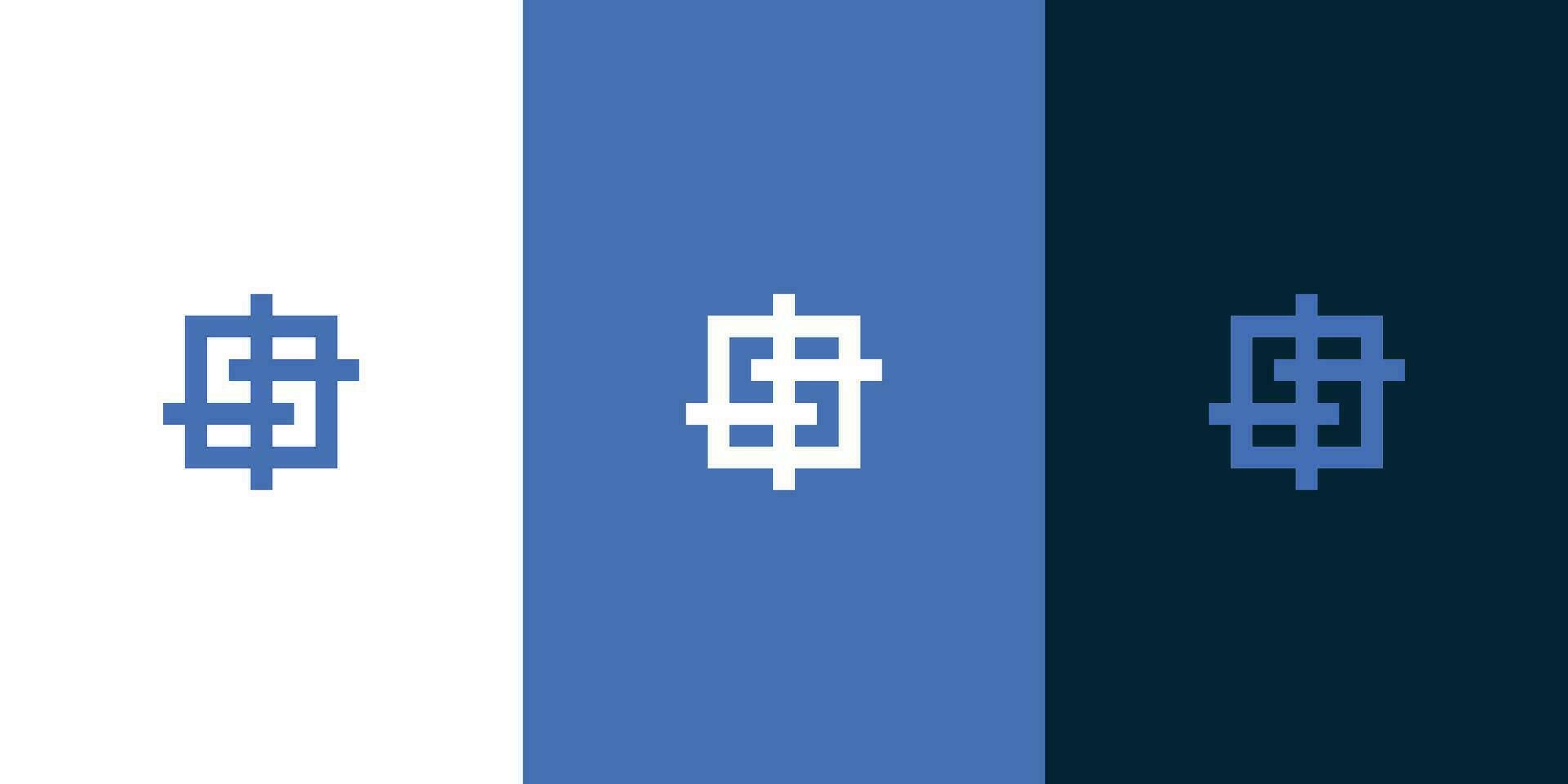 Letter s s square, unique geometric symbol simple logo vector