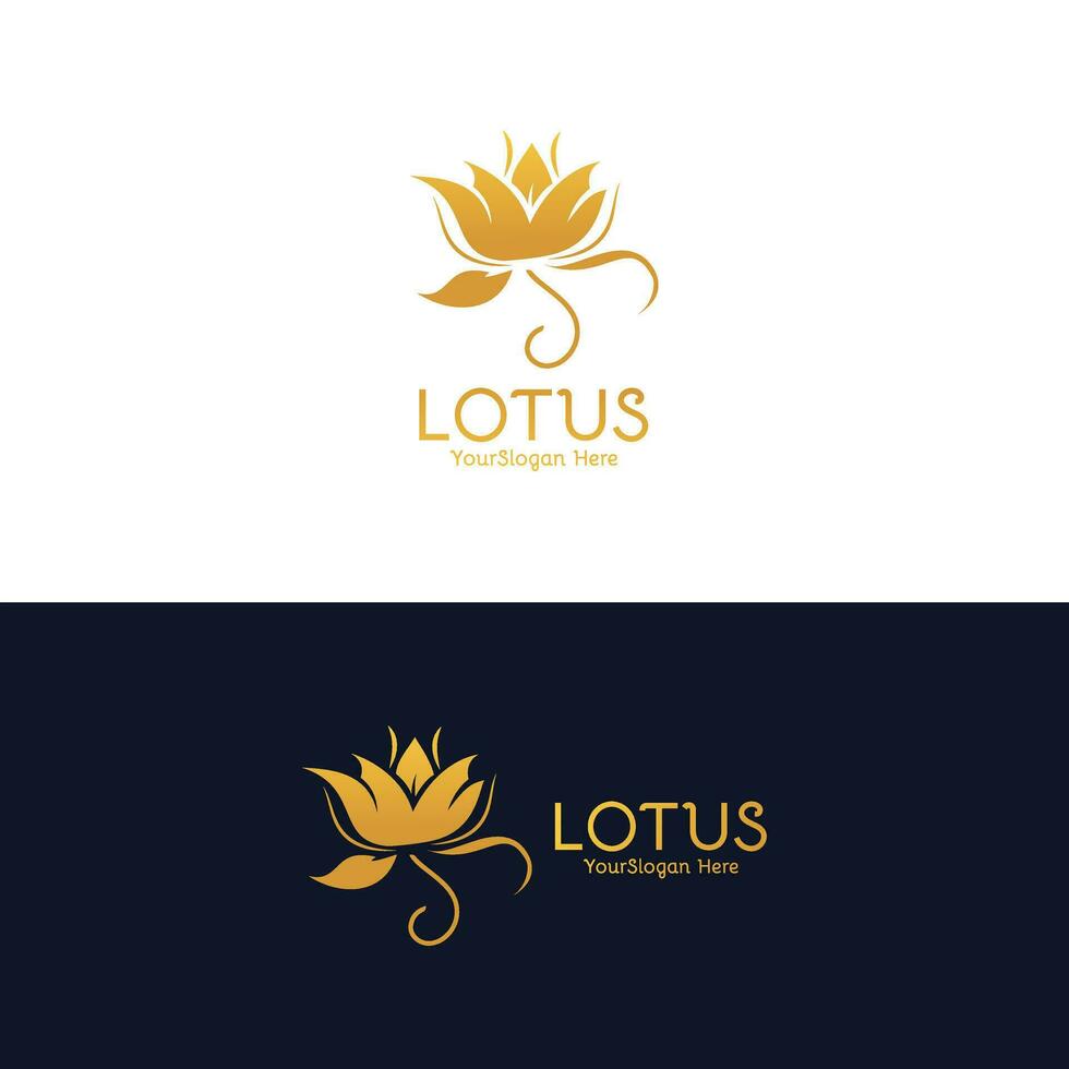 oro loto logo firmar vector modelo