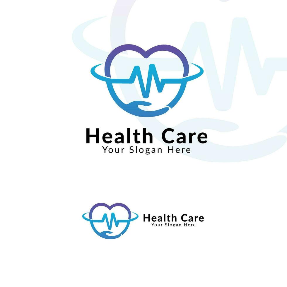 health care logo vector template in white background