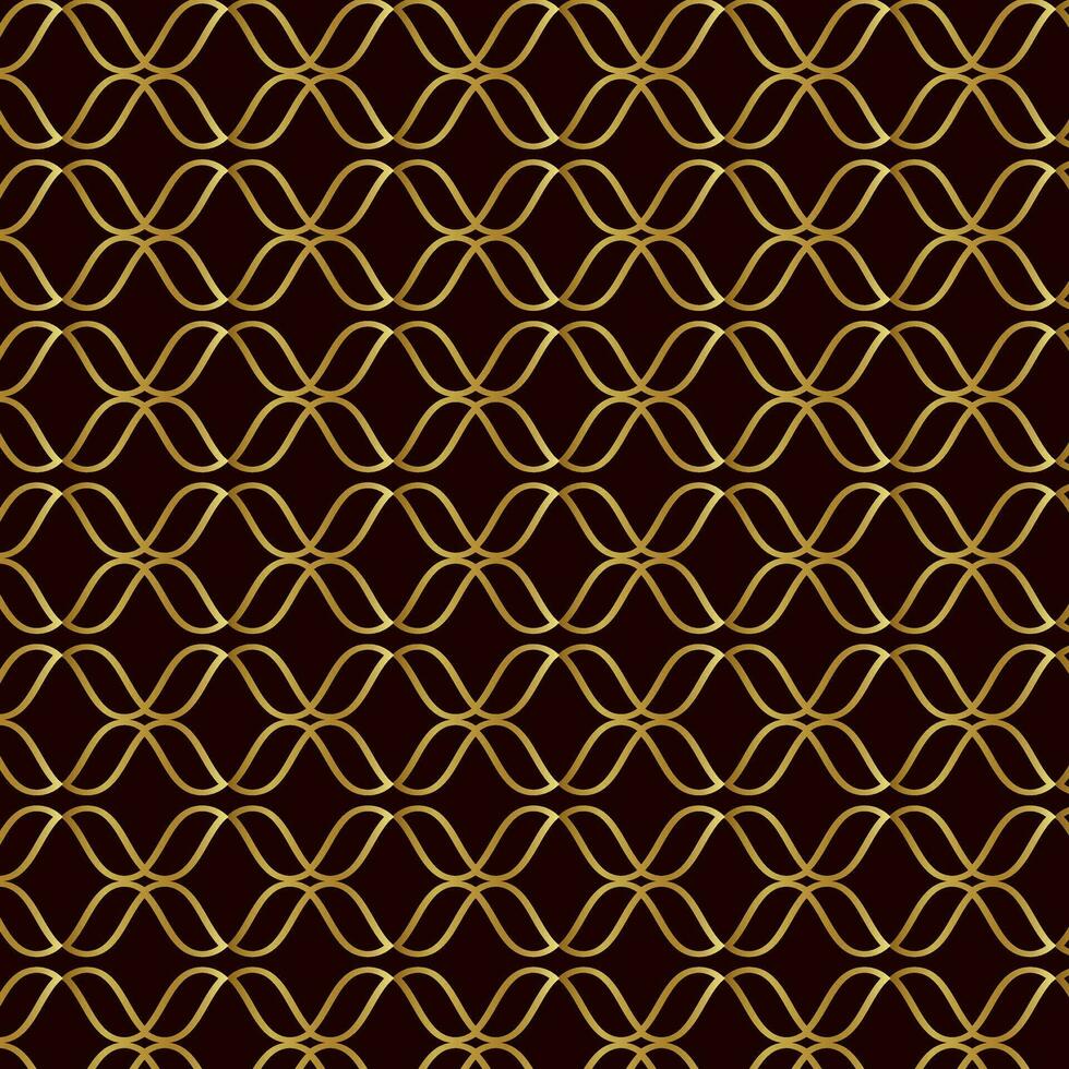 Texture or pattern of golden line with Black Background Pattern vector