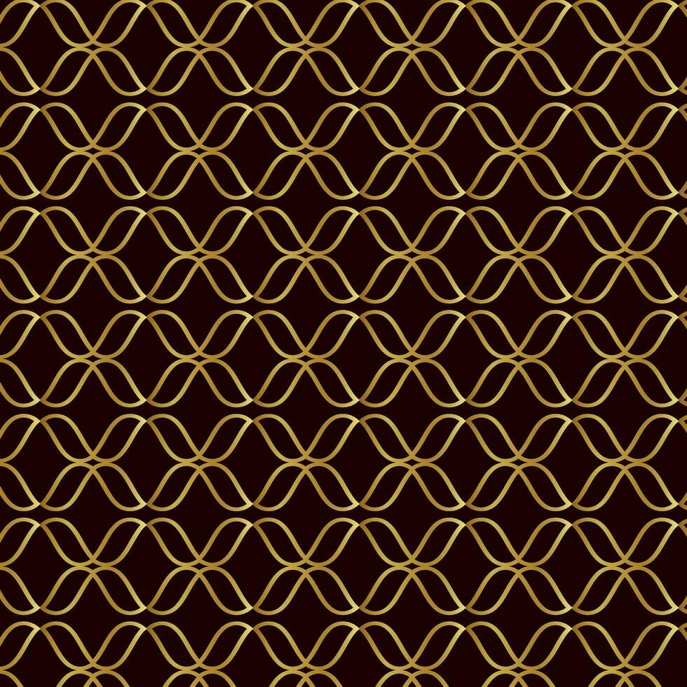 Texture or pattern of golden line with Black Background Pattern vector