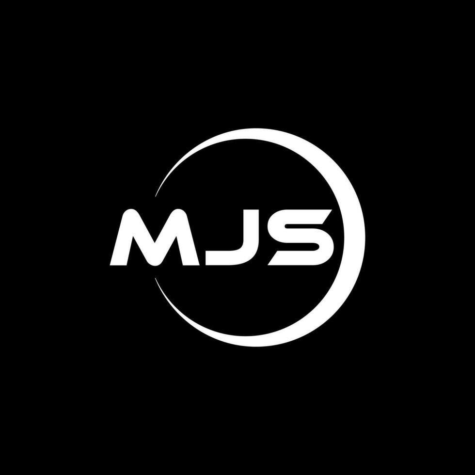 mjs letra logo diseño, inspiración para un único identidad. moderno elegancia y creativo diseño. filigrana tu éxito con el sorprendentes esta logo. vector