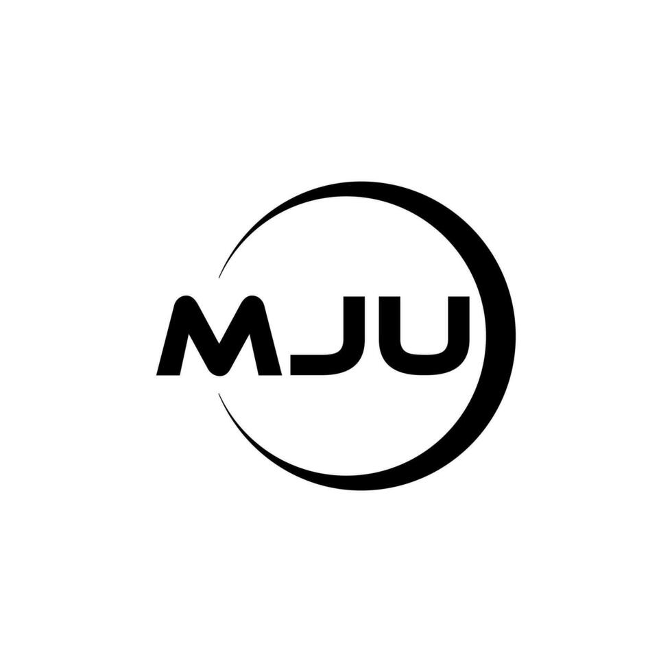 MJU Letter Logo Design, Inspiration for a Unique Identity. Modern Elegance and Creative Design. Watermark Your Success with the Striking this Logo. vector