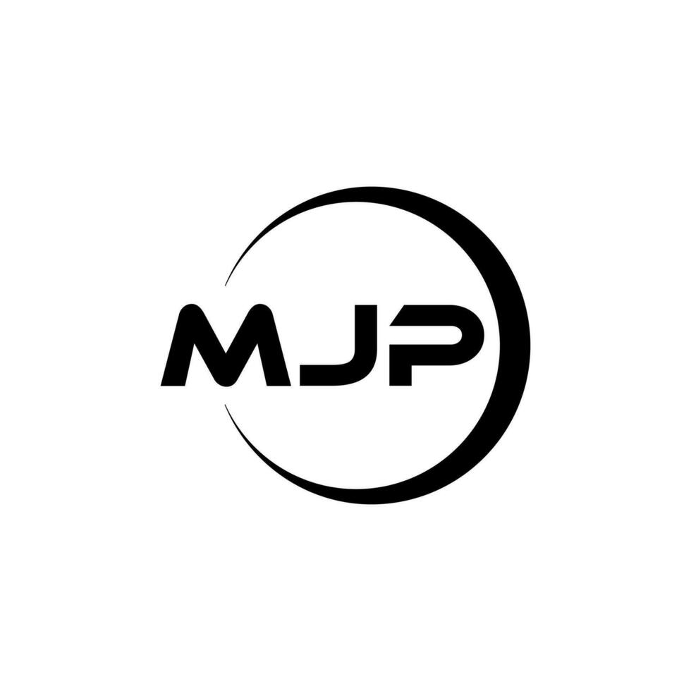 mjp letra logo diseño, inspiración para un único identidad. moderno elegancia y creativo diseño. filigrana tu éxito con el sorprendentes esta logo. vector