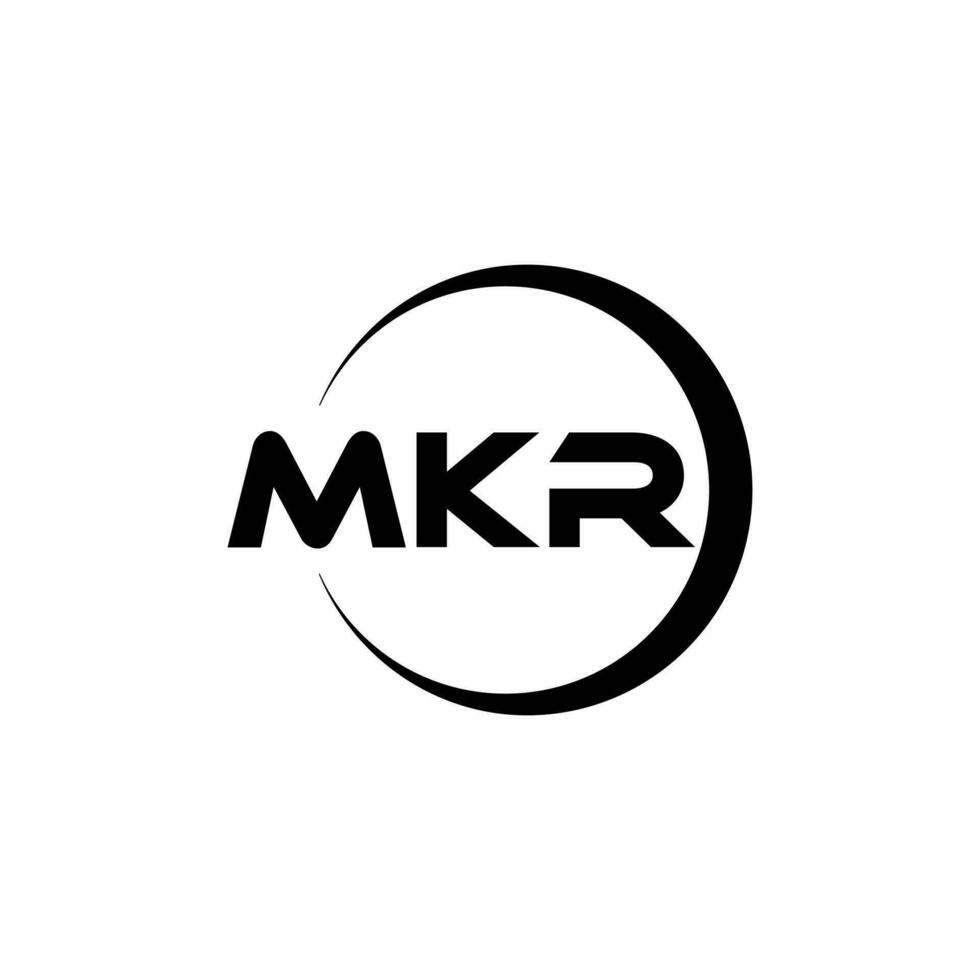 mkr letra logo diseño, inspiración para un único identidad. moderno elegancia y creativo diseño. filigrana tu éxito con el sorprendentes esta logo. vector