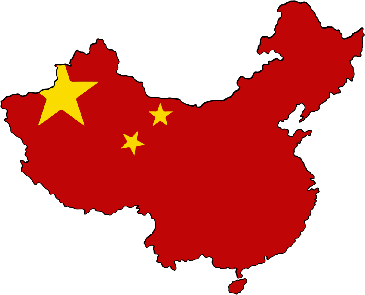 drawing of china flag map. png