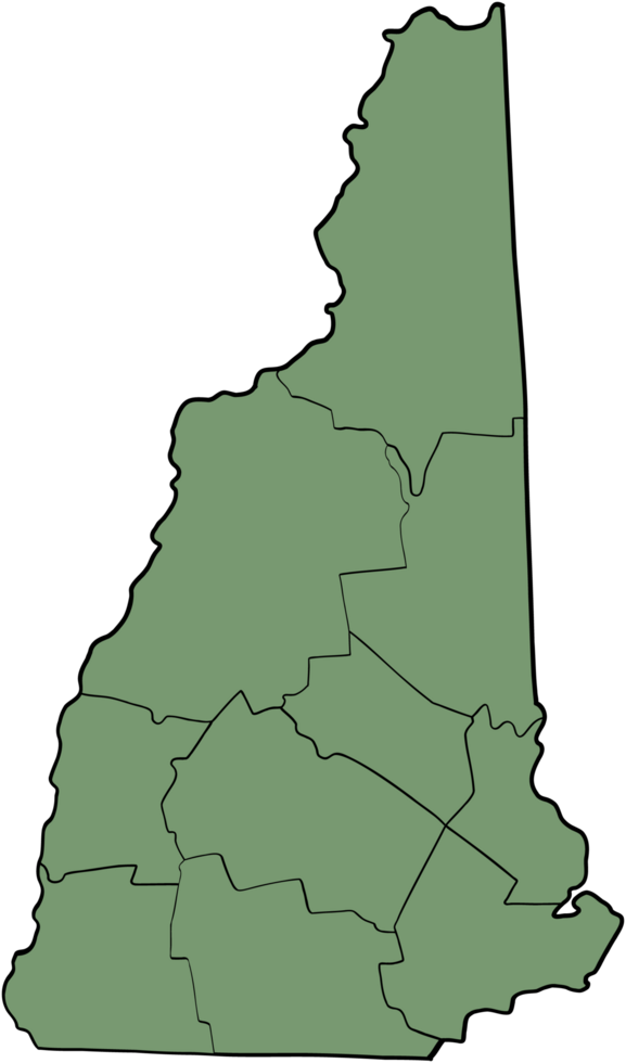 doodle freehand drawing of new hamshire state map. png